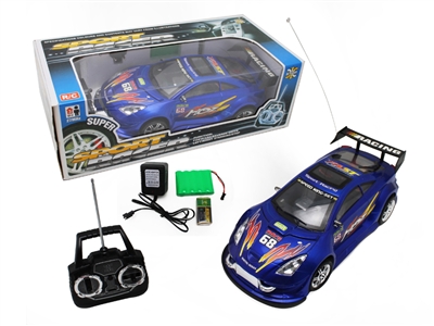 1：10 4CH RC CAR WITH LIGHT RED/BLUE/SILVER - HP1073695