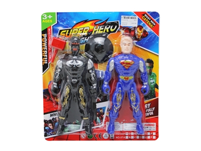 SUPER MAN & BATMAN W/LIGHT & ACCESSORY INCLUDED BATTERY - HP1075174