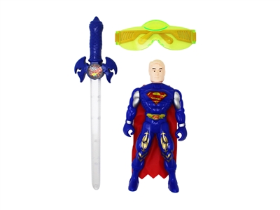 SUPER MAN W/SWORD & GLASSES & LIGHT INCLUDED BATTERY - HP1075209