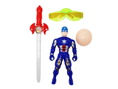 CAPTAIN AMERICA W/SWORD & GLASSES & LIGHT INCLUDED BATTERY - HP1075210