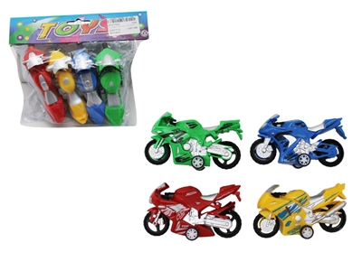 实色回力摩托车 4PCS - HP1075453