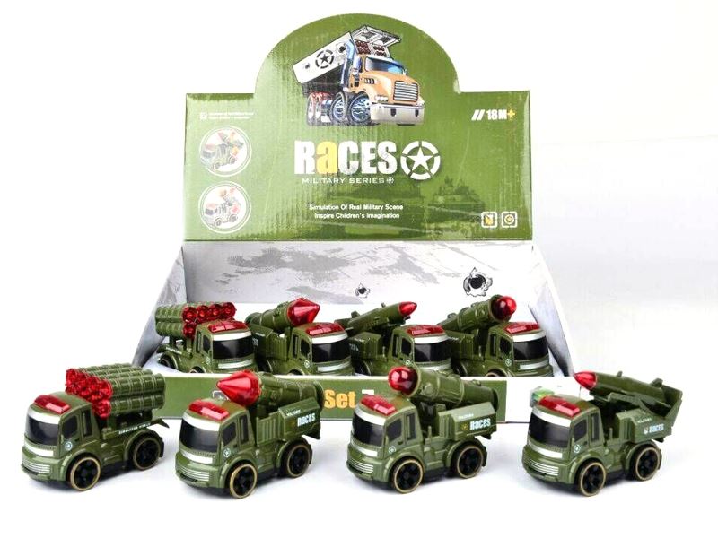 FRICTION MILITARY CAR 12PCS/DISPLAY BOX - HP1076032