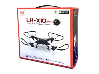 2.4G 37cm 4ch 6aixs　QUAD-COPTER camera drone remote & Wifi　Control, 0.3M/480P（iphone & Android） - HP1076377