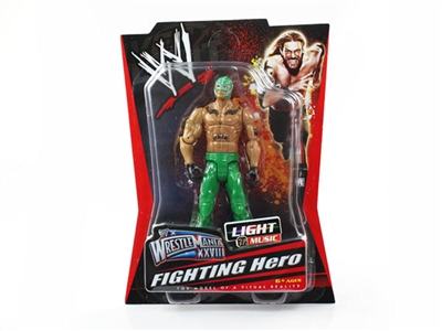WRESTLER W/LIGHT & SOUND,INCLUDE BUTTON CELL,6ASST - HP1077089