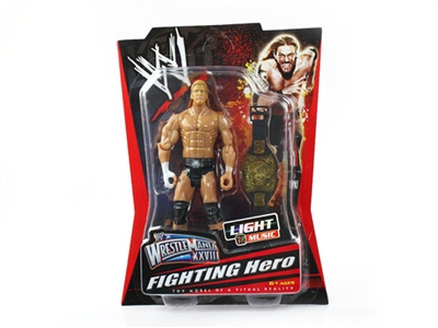 WRESTLER W/LIGHT & SOUND,INCLUDE BUTTON CELL,6ASST - HP1077090