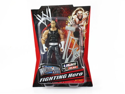 WRESTLER W/LIGHT & SOUND,INCLUDE BUTTON CELL,6ASST - HP1077091
