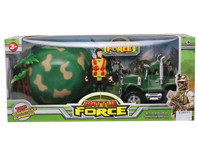 MILITARY SET W/FRICTION CAR & HAT - HP1077094