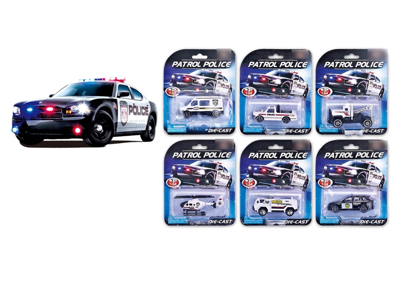 1:64 FREE WAY POLICE CAR (DIE CAST) 6ASST - HP1077427