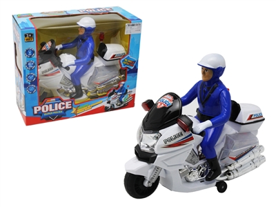 电动摩托警车带灯光 声音 - HP1077820
