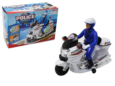 电动摩托警车带灯光 声音 - HP1077821
