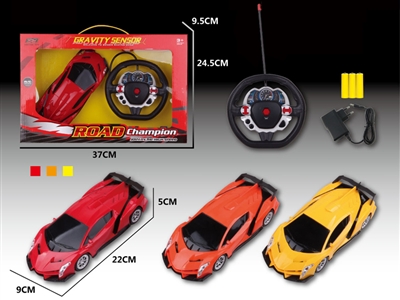 1:18 4CH RC CAR W/LIGHT(INCLUDE BATTERY) RED/ORANGE/YELLOW - HP1078033