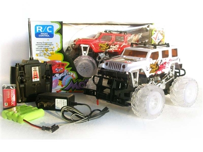 4 FUNCTION RC CAR W/ LIGHT INCLUDED BATTERY（WHITE,RED) - HP1078400