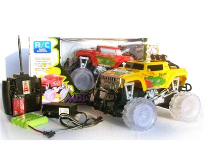 4 FUNCTION RC CAR W/ LIGHT INCLUDED BATTERY（YELLOW,RED) - HP1078404