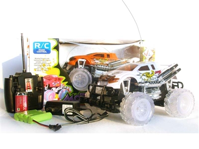 4 FUNCTION RC CAR W/ LIGHT INCLUDED BATTERY（WHITE,ORANGE) - HP1078407