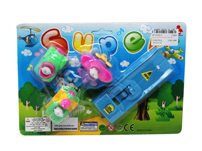 PRESS & GO CARTOON PLANE/CAR/TRAIN 3PCS - HP1078817