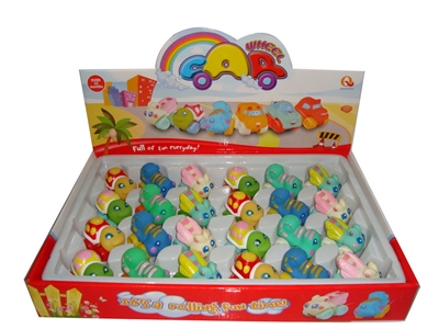 FREE WAY VINYL ANIMAL CAR 3ASST.2COLOR 24PCS/DISPLAY BOX - HP1080186