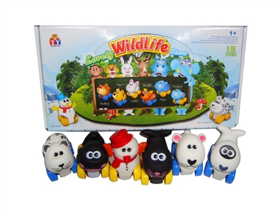 FREE WAY VINYL ANIMAL CAR 6ASST 12PCS/DISPLAY BOX - HP1080189