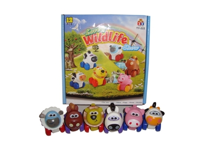 FREE WAY VINYL ANIMAL CAR 6ASST 12PCS/DISPLAY BOX - HP1080191