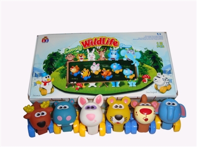 FREE WAY VINYL ANIMAL CAR 6ASST 12PCS/DISPLAY BOX - HP1080192