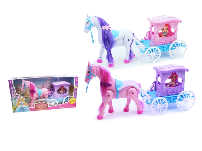 B/O CARRIAGE W/3 SOLID BODY DOLL - HP1080671