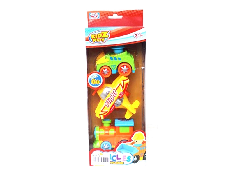 FRICTION CARTOON CONSTRUCTION CAR 3PCS - HP1082630
