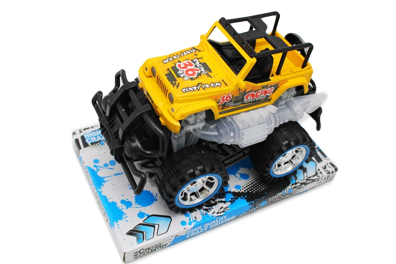 FRICTION CAR W/LIGHT & MUSIC  YELLOW/WHITE/BLACK - HP1082895