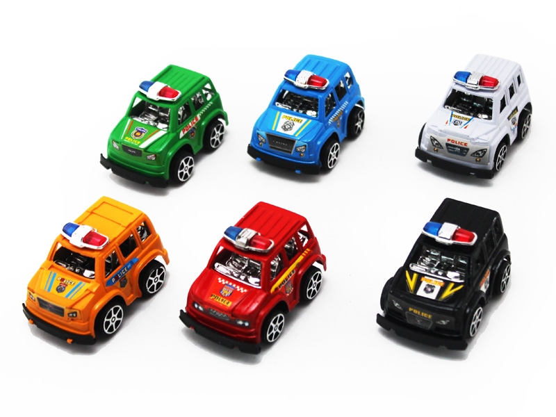 PULL BACK POLICE CAR 6PCS - HP1083341