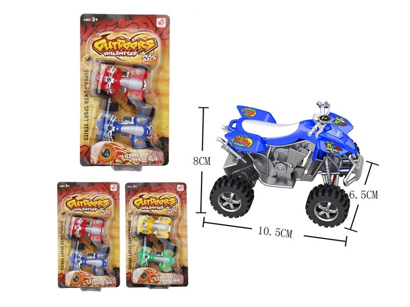 PULL BACK MOTORCYCLE RED/BLUE/YELLOW/GREEN - HP1084113
