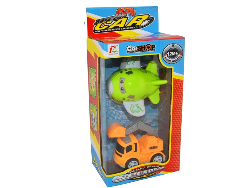 360°REVOLVE FRICTION PLANE & CAR - HP1084263