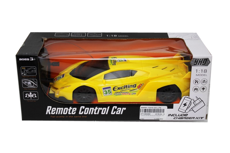 1：18四通遥控车 红黄两色 包电 - HP1084968