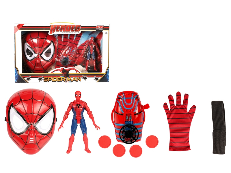 SPIDER-MAN MASK W/GLOVE & LAUNCHER & DOLL & LIGHT & MUSIC ,INCLUDED BATTERY - HP1085502