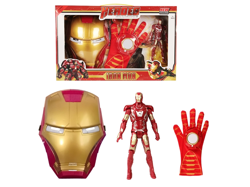IRON MAN MASK W/GLOVE & LAUNCHER & DOLL & LIGHT & MUSIC  ,INCLUDED BATTERY - HP1085503