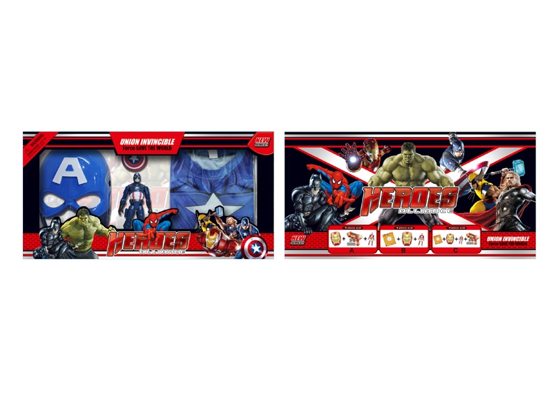 CAPTAIN AMERICA  W/CLOTHES & DOLL & LIGHT & MUSIC - HP1085505