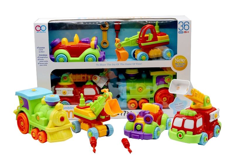 ASSEMBLE FREE WAY TRAIN+FIRE ENGINE+CAR+TRUCK - HP1086590