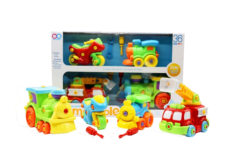 ASSEMBLE FREE WAY TRAIN+FIRE ENGINE+TRAIN+MOTORCYCLE - HP1086592