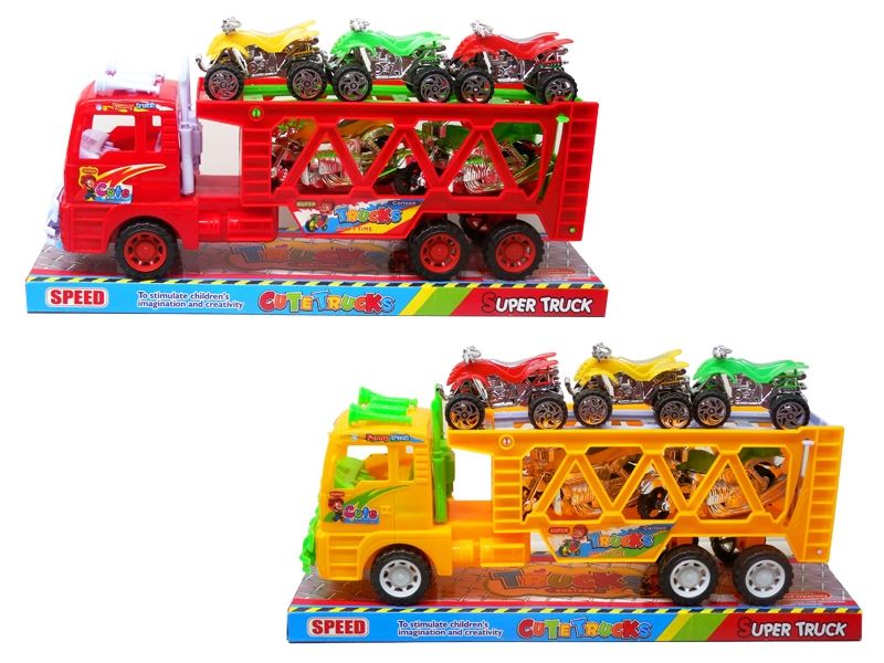 FRICTION TRUCK W/4PCS MOTORCYCLE - HP1087688