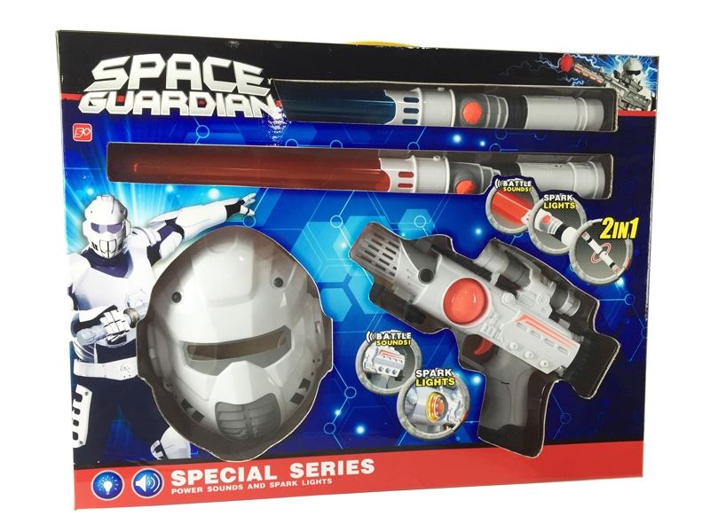 B/O SPACE SWORD & GUN W/MASK,LIGHT,MUSIC - HP1087885