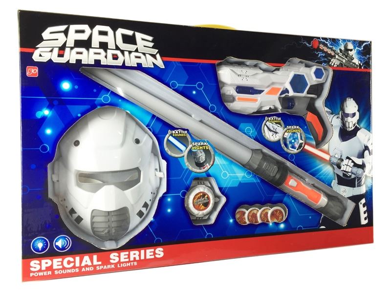 B/O SPACE GUN W/MASK,LAUNCHER,LIGHT,MUSIC - HP1087887