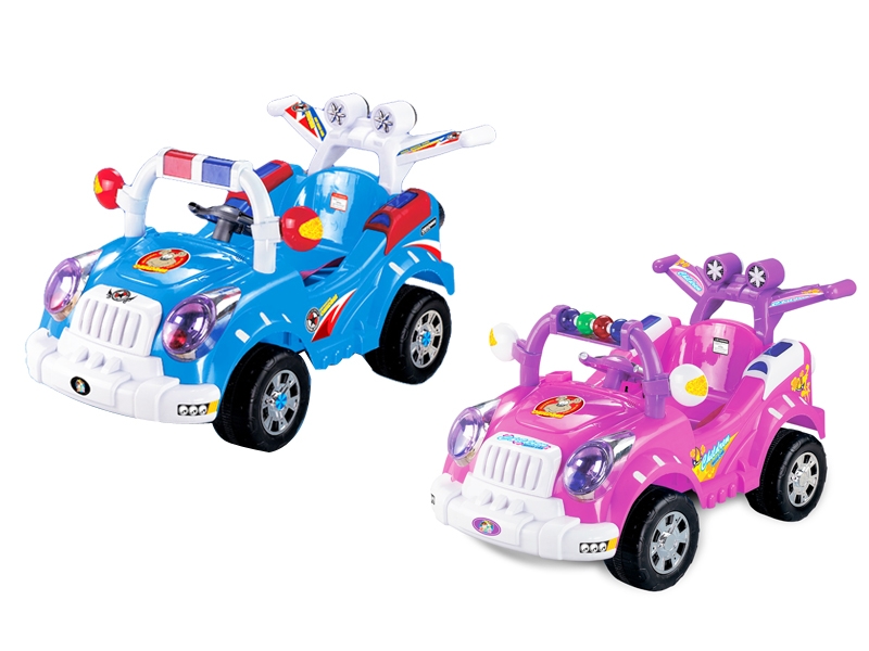 B/O&R/C CHILDREN CAR W/CHARGER & MP3,NOT INCLUDE BATTERY PINK/BLUE - HP1087924