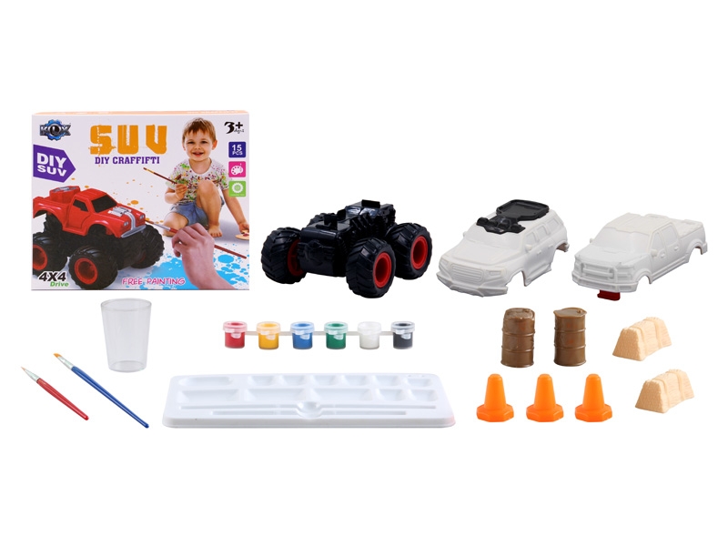 FRICTION 4WD CAR W/DIY PAINTING - HP1087974