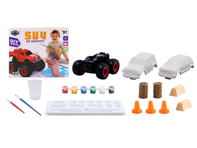 FRICTION 4WD CAR W/DIY PAINTING - HP1087975