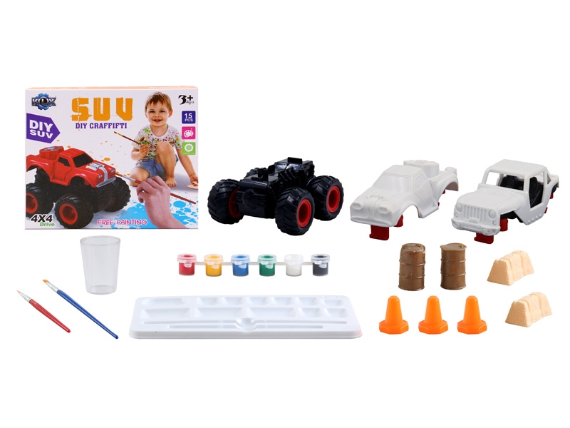FRICTION 4WD CAR W/DIY PAINTING - HP1087976