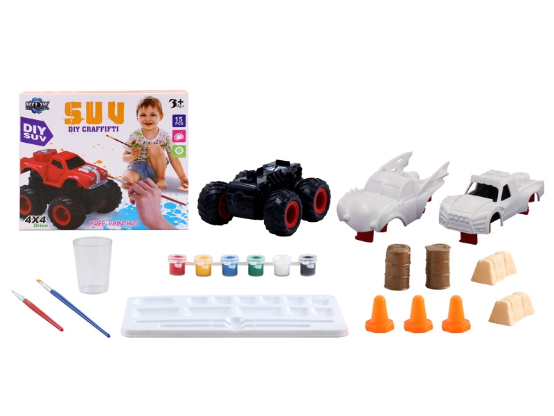 FRICTION 4WD CAR W/DIY PAINTING - HP1087977