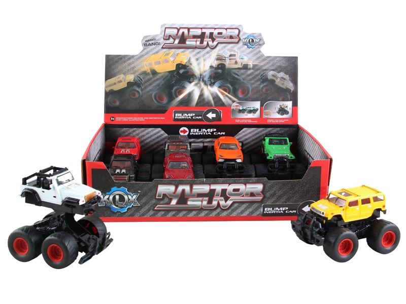 BOUNCE FRICTION CAR 4ASST8COLOUR 8PCS/DISPLAY BOX - HP1088000