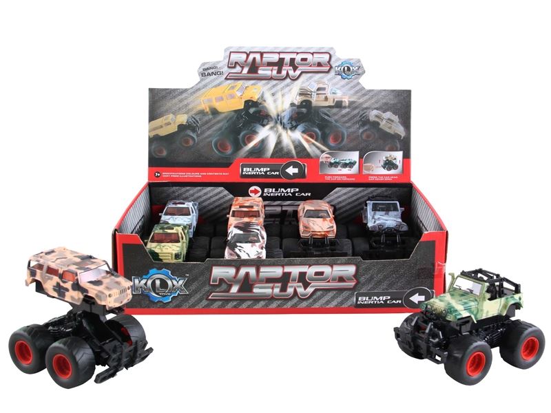 BOUNCE FRICTION CAR 4ASST8COLOUR 8PCS/DISPLAY BOX - HP1088001