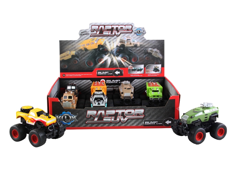 BOUNCE FRICTION CAR 4ASST8COLOUR 8PCS/DISPLAY BOX - HP1088002