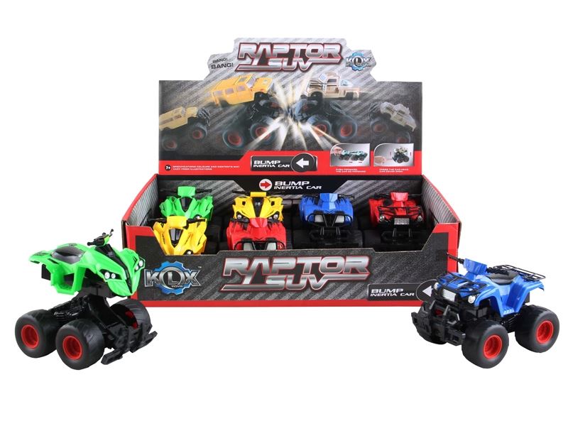 BOUNCE FRICTION CAR 4ASST8COLOUR 8PCS/DISPLAY BOX - HP1088003
