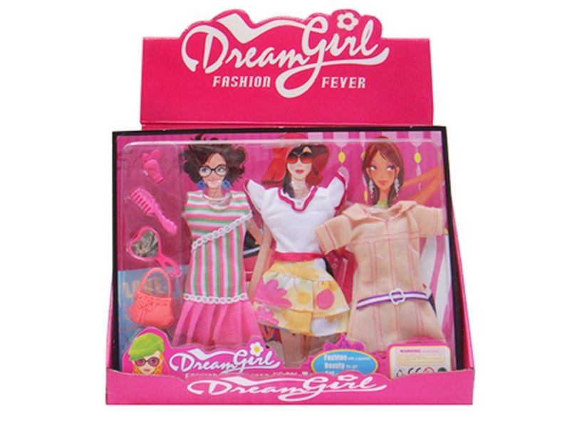 DOLL DRESS 3ASST 9PCS/DISPLAY BOX - HP1088009