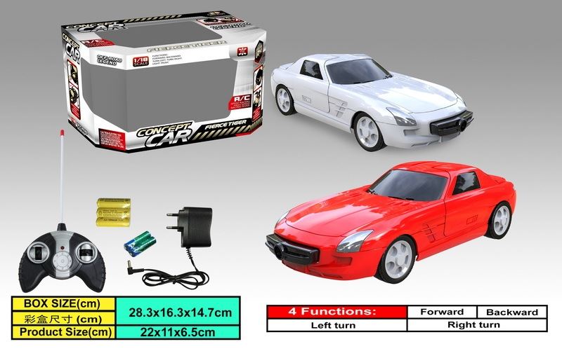 4 FUNCTION R/C CAR W/LIGHT RED/WHITE - HP1088324