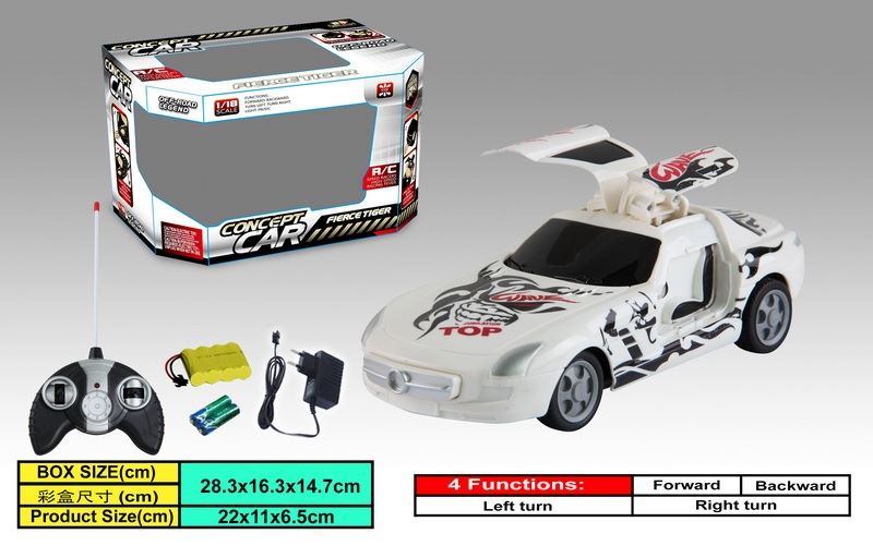 4 FUNCTION R/C CAR W/LIGHT RED/WHITE - HP1088325